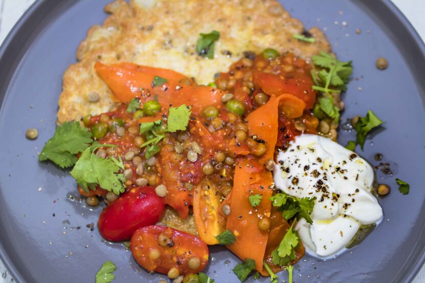 Potato rosti with spicy lentils 1 Aardappelrosti met pittige linzen 1.1