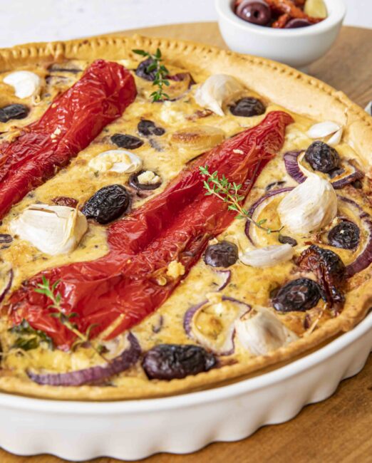 Quiche with Kalamata olives