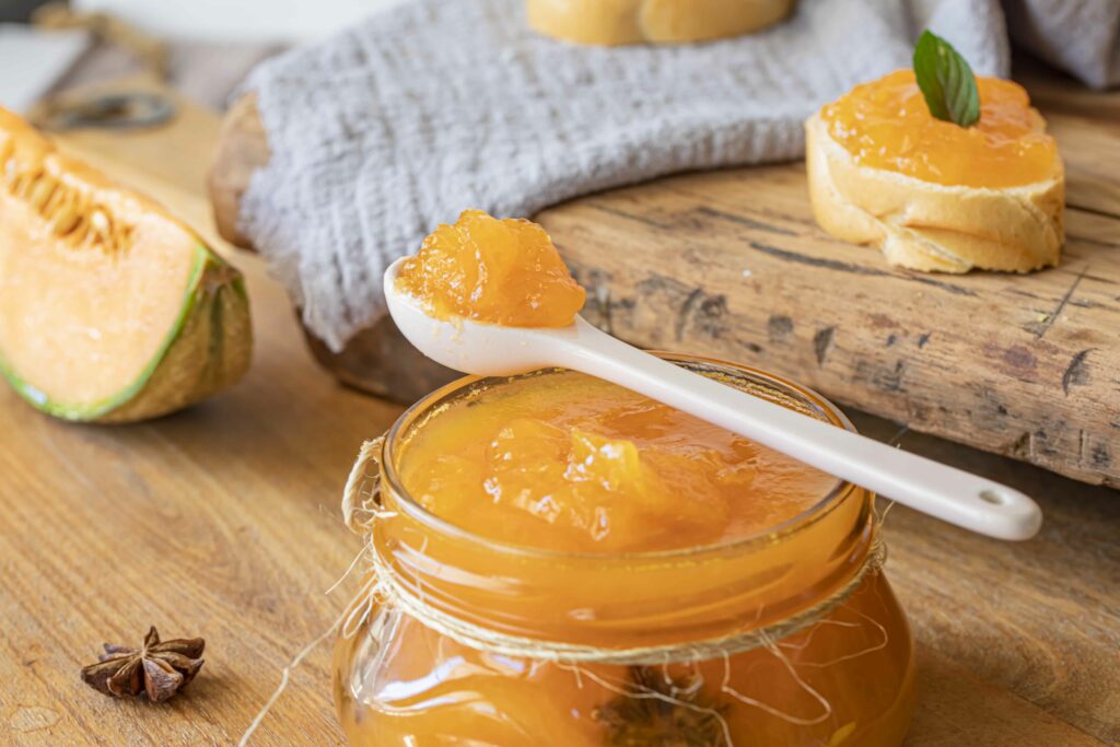 Summery melon jam with two flavors 3 Meloenkonfituur met twee smaken 1.2