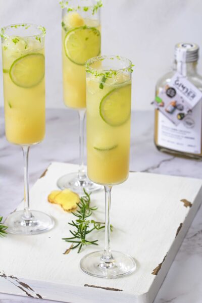 Gimber tasting for -Bon appetit les amis- 1 Gimber limoen mocktail met rozemarijn 1