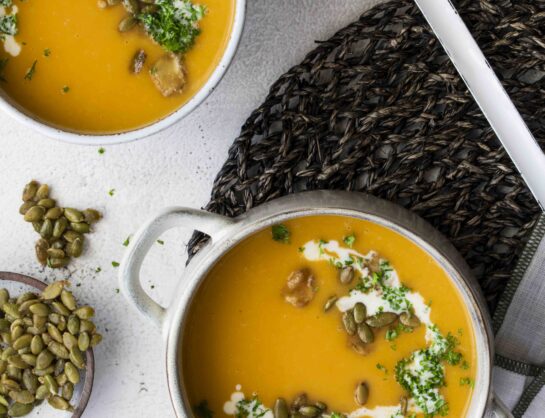 Pumpkin soup with ginger