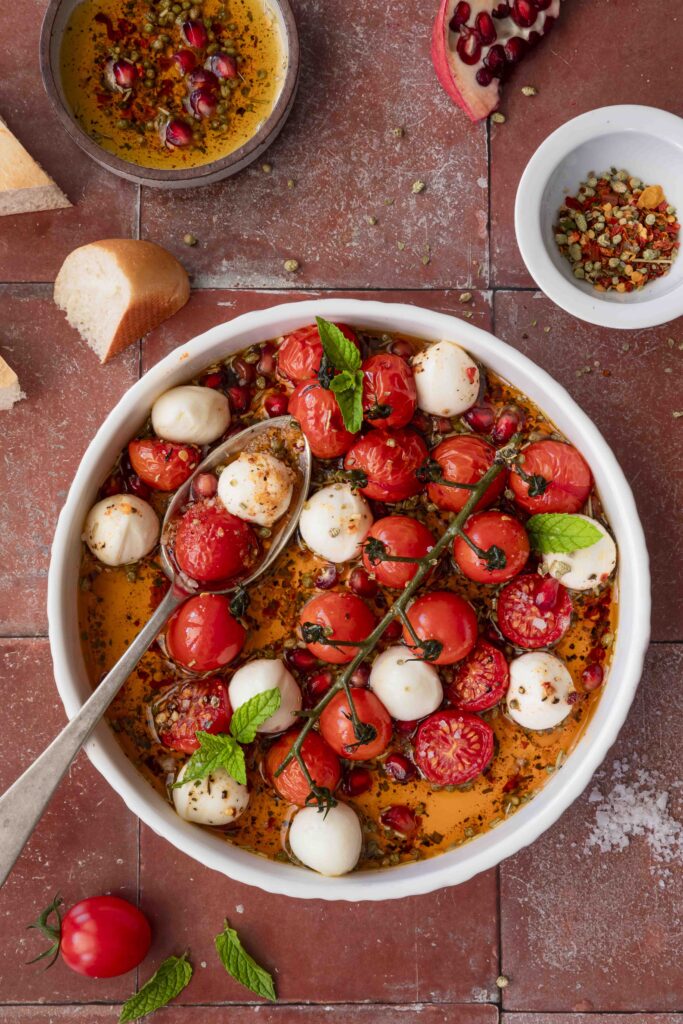 tomates calientes con mozzarella