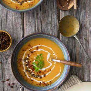 Pompoensoep met zoete aardappel