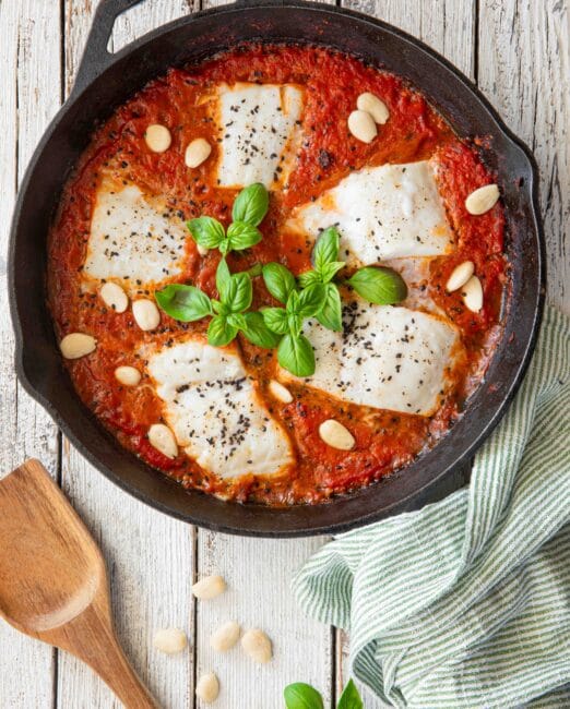 Kabeljauw in rijke tomatensaus 1